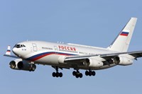An Ilyushin Il-96 airliner prepares for landing Fine Art Print