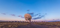 The Very Large Array radio telescope in New Mexico at sunset Fine Art Print