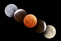 Digital composite of total lunar eclipse Fine Art Print