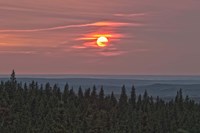 Sunset at Horseshoe Canyon, Cypress Hills Interprovincial Park, Alberta, Canada Fine Art Print