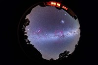 A fish-eye 360 degree image of the entire southern sky Fine Art Print