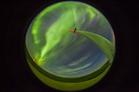 An aurora display taken from Wintering Hills Wind Farm, Alberta, Canada Fine Art Print