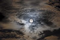 Full moon in clouds Fine Art Print