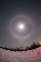 Lunar halo taken near Gleichen, Alberta, Canada Fine Art Print