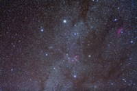 The Auriga constellation showing lanes of dark nebulosity Fine Art Print