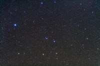 The constellations of Corvus and Crater with nearby deep sky objects Fine Art Print