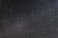 The Gegenschein glow in southern Leo with nearby deep sky objects Fine Art Print