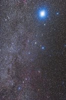 Constellations Canis Major and Puppis with nearby deep sky objects Fine Art Print