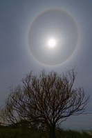 A 22 degrees halo around the 2013 supermoon Fine Art Print
