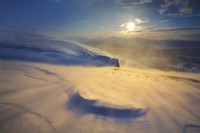 A blizzard on Toviktinden Mountain in Troms County, Norway Fine Art Print