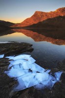 Ice flakes in the shadows of Skittendalen Valley in Troms County, Norway Fine Art Print