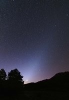 Venus setting and a bright cone of zodiacal light visible after sunset Fine Art Print