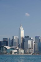 City skyline view from Victoria Harbor, Hong Kong, China Fine Art Print