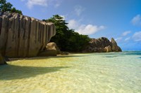 Cliffs of Anse-Source D'Argent, Seychelles, Africa Fine Art Print