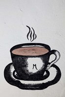 Cafe sign, Metlaoui, The Jerid Area, Tunisia Fine Art Print