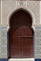 Archway with Door in the Souk, Marrakech, Morocco Fine Art Print
