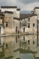 Half Moon Pond, Hong Cun Village, Yi County, China Fine Art Print