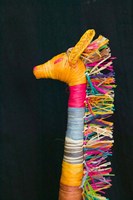 Embroidered giraffe craft, Kenya Fine Art Print