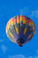 Rainbow colored hot air balloon over Namib Desert, Sesriem, Namibia Fine Art Print