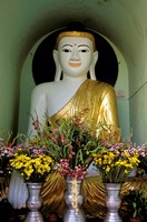 Buddha with Flowers Fine Art Print