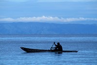 Canoe on Lake Tanganyika, Tanzania Fine Art Print