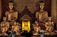 Gilded Buddha Statues, Myanmar Fine Art Print