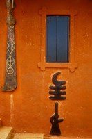 Adinkra Symbols on Shrine to Nana Yaa Asantewaa, Ejisu, Ghana Fine Art Print