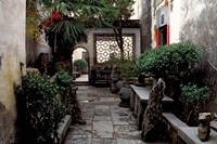 Courtyard of Huizhou-styled House, China Fine Art Print