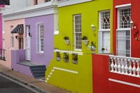 Colorful houses, Bo-Kaap, Cape Town, South Africa Fine Art Print