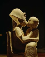 Akhenaten with child, Egyptian Museum, Amarna, Cairo, Egypt Fine Art Print