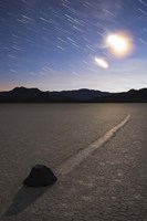Star trails at the Racetrack Playa in Death Valley National Park, California Fine Art Print