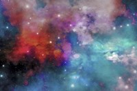 Cloud and star remnants after a supernova explosion Fine Art Print