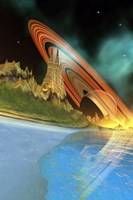 Alient Planet Cosmic Seascape Fine Art Print