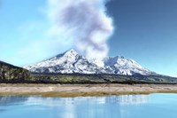Mount Saint Helens simmers after the volcanic eruption Fine Art Print