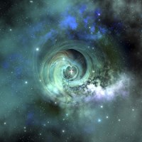 A gorgeous nebula in outer space Fine Art Print