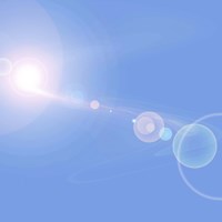 Abstract cosmic image of suns and planets Fine Art Print