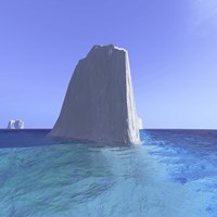 Icebergs roam the oceans of the world Fine Art Print