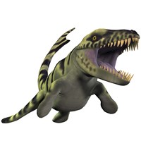 Dakosaurus, white background Fine Art Print