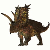 Pentaceratops, a herbivorous dinosaur from the Cretaceous Period Fine Art Print