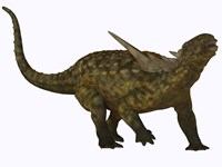 Sauropelta, a herbivorous dinosaur from the Cretaceous Period Fine Art Print