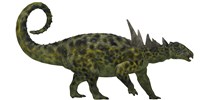 Sauropelta was a heavily armored dinosaur from the Cretaceous Period Framed Print