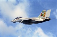 An F-14A Tomcat with special tail art applied for the Christmas holiday Fine Art Print