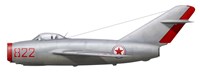 An MiG-15bis of the North Korean Air Force Fine Art Print