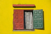 Madagascar, Colorful window, near Antananarivo Fine Art Print