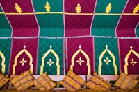 Interior of Moroccan Dinner, Tent Hotel Ksar Tinsouline, Zagora, Draa Valley, Morocco Fine Art Print