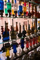 Moroccan Glassware Display, Ouarzazate, South of the High Atlas, Morocco Fine Art Print