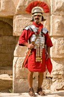 Jordan, Jerash, Reenactor, Roman soldier portrait Fine Art Print