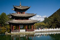 Marble Bridge to Pagoda, Yunnan, China Fine Art Print