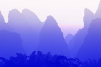Karst formations along the Yulong River, China Fine Art Print