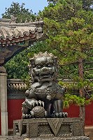 Lion statue, Forbidden City, Beijing, China Fine Art Print
